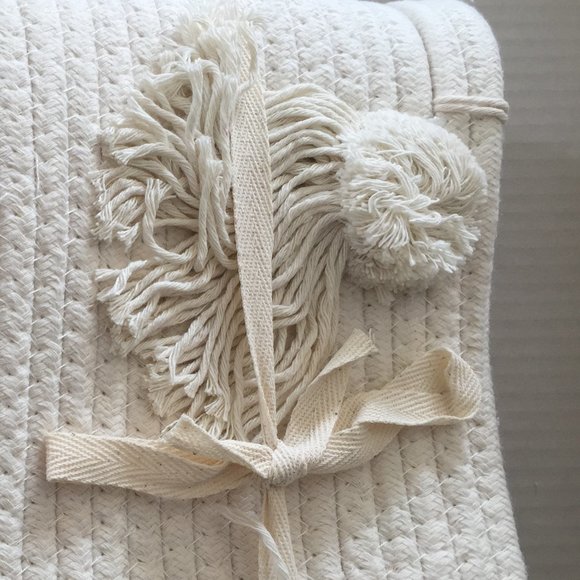 Jilly Box - Twig and Tassel Pom Basket - Natural - Picture 3 of 5